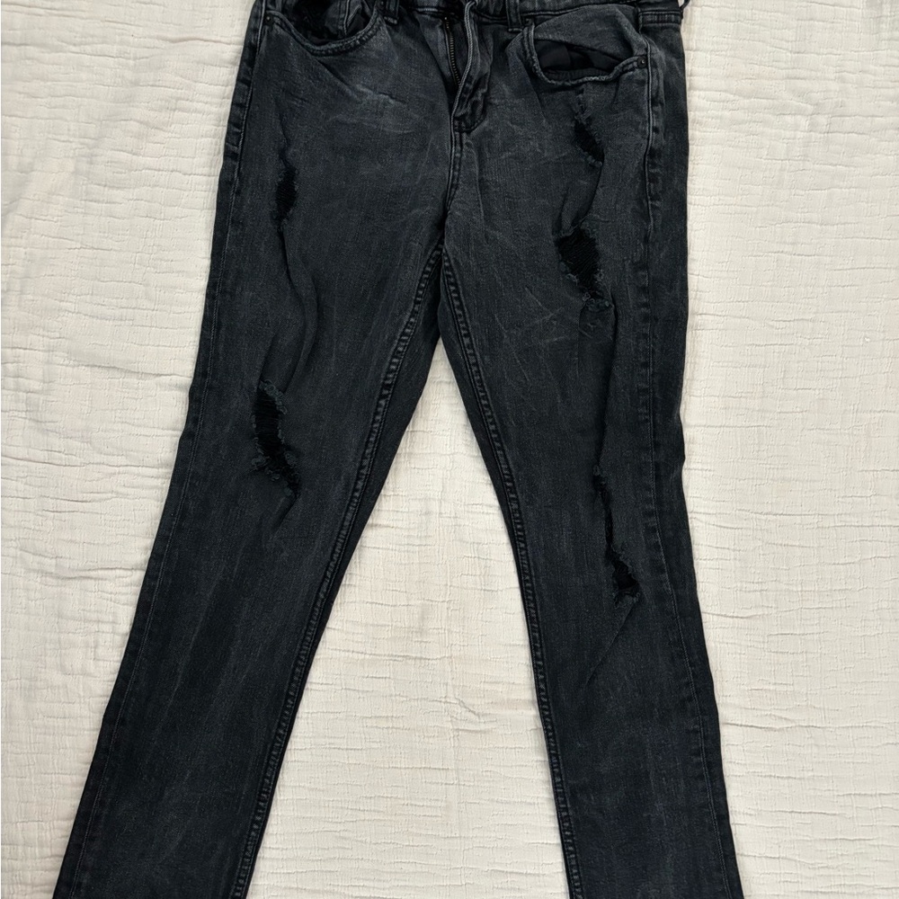 RSQ Black Distressed Skinny Jeans